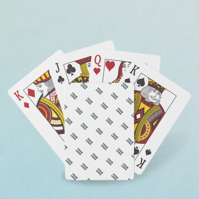 Din Logotyp - enkel upprepande Logotyp | Vit Casinokort (Skapare uppladdad)