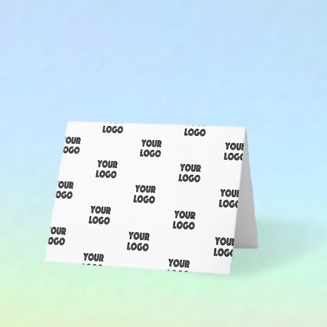 Din Logotyp - enkel upprepande Logotyp | Vit Tack Kort (Skapare uppladdad)