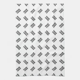 Din Logotyp | Enkelt alternerande upprepande Mönst Kökshandduk