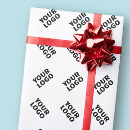 Din Logotyp | Enkelt alternerande upprepande Mönst Presentpapper