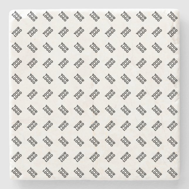 Din Logotyp | Enkelt alternerande upprepande Mönst Stenunderlägg (Framsidan)