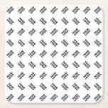 Din Logotyp | Enkelt alternerande upprepande Mönst Underlägg Papper Kvadrat<br><div class="desc">Byt enkelt ut dig mot din egen logotyp eller någon överladdad bild.</div>