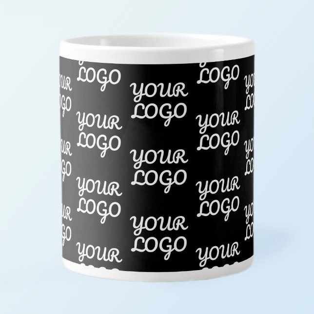 Din logotyp | Enkelt upprepat logotypmönster  Jumbo Mugg (Skapare uppladdad)