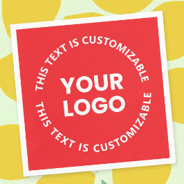 Din Logotyp/eventuell överladdad bild och cirkulär Pappersservett