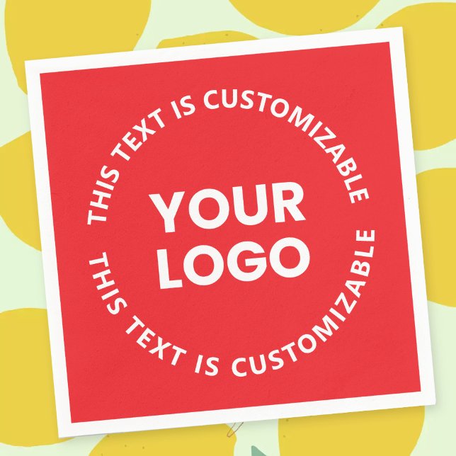 Din Logotyp/eventuell överladdad bild och cirkulär Pappersservett (Skapare uppladdad)