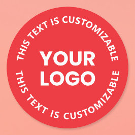 Din Logotyp/eventuell överladdad bild och cirkulär Runt Klistermärke