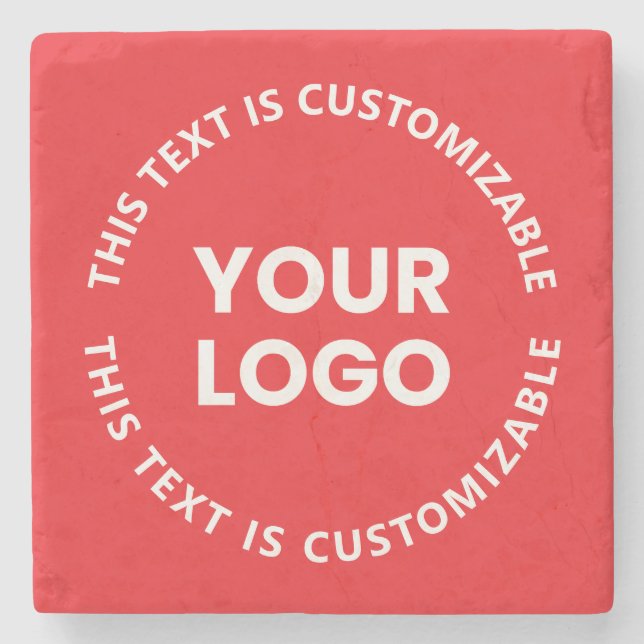 Din Logotyp/eventuell överladdad bild och cirkulär Stenunderlägg (Framsidan)