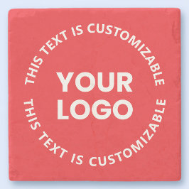 Din Logotyp/eventuell överladdad bild och cirkulär Stenunderlägg