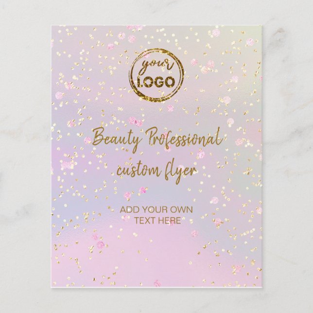 din logotyp faux glitter flygblad (Framsidan)