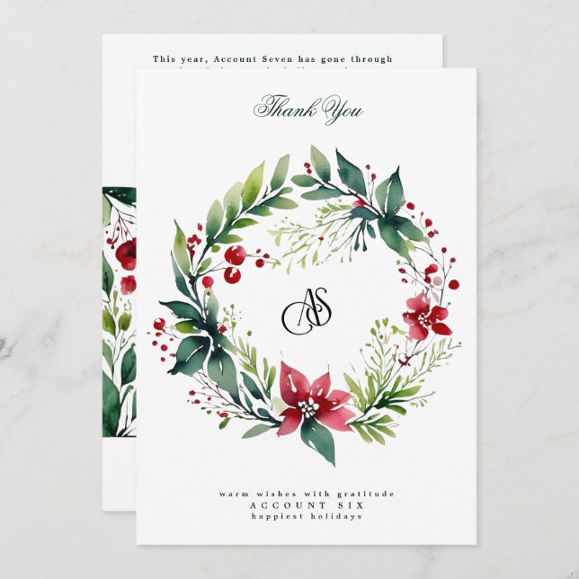 Din Logotyp | Glädjande Helgdagar Utandning Julkort (Fram/baksida)