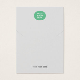 Din Logotyp Grått Necklace Earring visning Card Visitkort