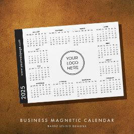 Din Logotyp här 2025 vit magnetkalender