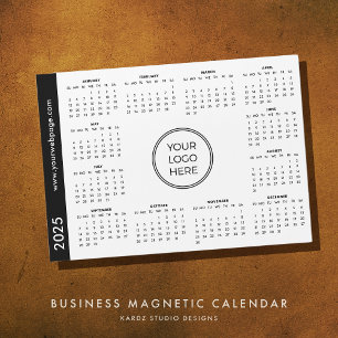 Din Logotyp här 2025 vit magnetkalender