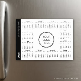 Din Logotyp här 2026 vit magnetkalender
