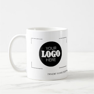 Din logotyp här anpassad reklampromotionstext kaffemugg