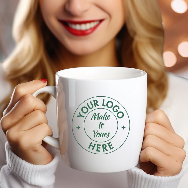 Din logotyp här Anpassat varumärkesprofil för före Kaffemugg (Skapare uppladdad)