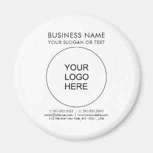 Din Logotyp här Anpassningsbar Business Circle-mal Magnet