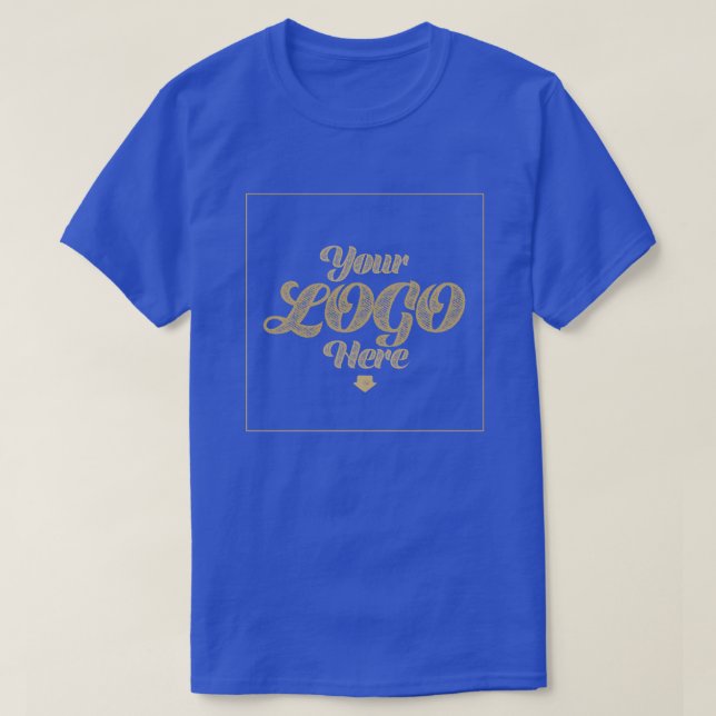 Din Logotyp här - Anpassningsbar Deep Royal T-Shir T Shirt (Design framsida)