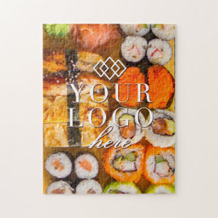 Din Logotyp här Anpassningsbar Sushi Jigszawa Pu Pussel