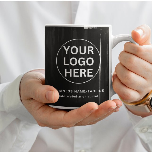 Din Logotyp här är Svart och vitt i PR-syfte Kaffemugg (Skapare uppladdad)