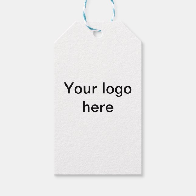 Din logotyp här är vit enkel, minimal presentetikett (Framsidan)