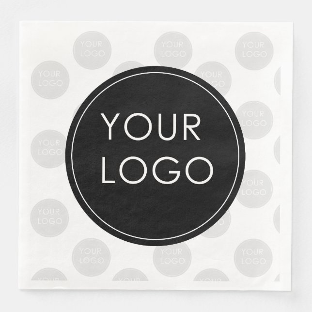 Din Logotyp här Business Company Corporate Pappersservett (Framsida)