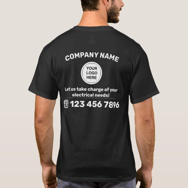 Din logotyp här, elservicebranschens anställda - T T Shirt (Baksida)