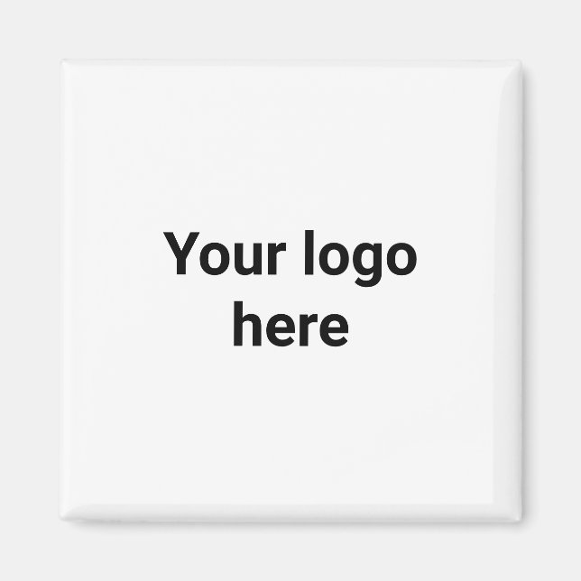 din logotyp här enkel, minimal, klassisk, rund pin magnet (Framsidan)