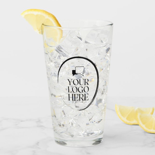 Din logotyp här glaskopp (Framsida Ice)