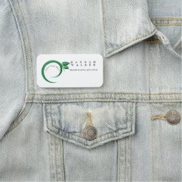 din logotyp här, grönt färg namnbricka