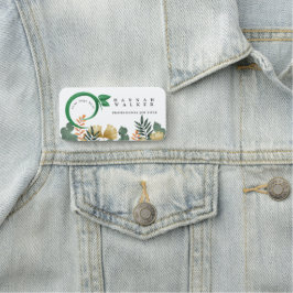 din logotyp här, grönt färg namnbricka