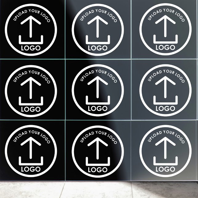 Din Logotyp här - minimalistisk Professionell svar Kakelplatta (Your Logo Here Minimalist Professional Black Ceramic Tile)