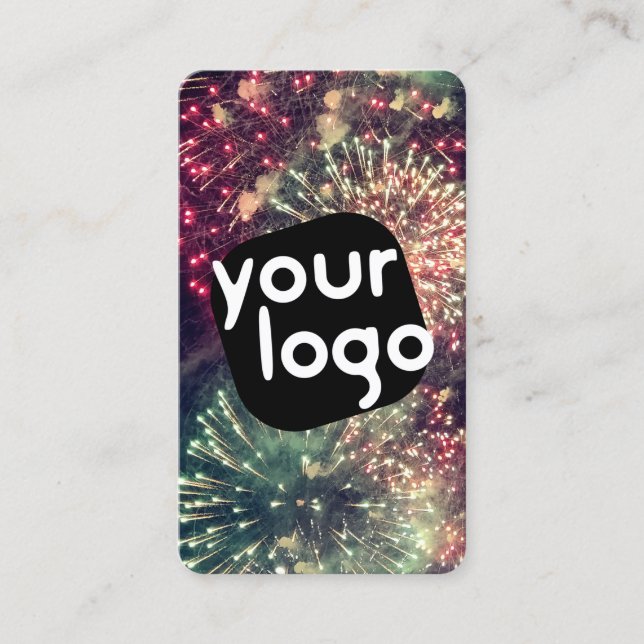 Din Logotyp här Modern Anpassningsbar QR-kod Firew Visitkort (Framsida)