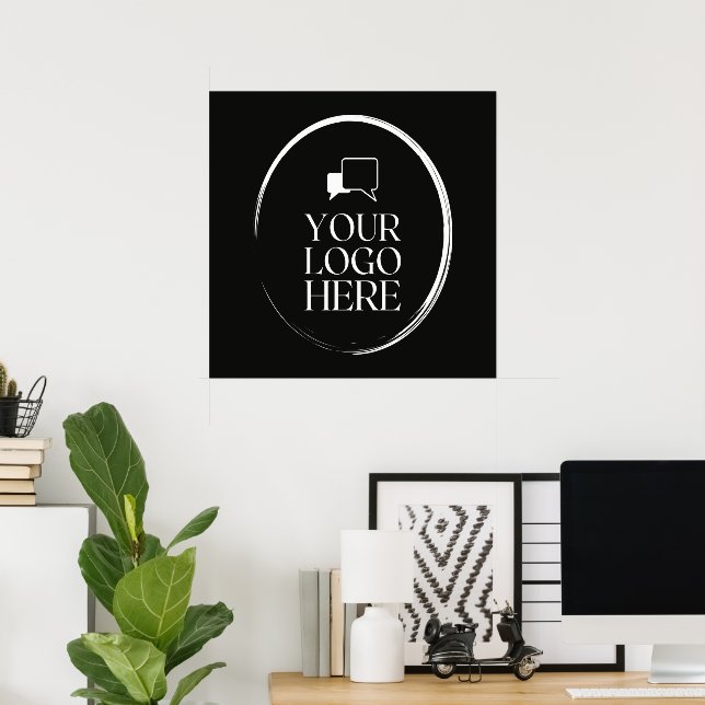 Din logotyp här modern poster (Hemmakontoret)