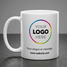 Din logotyp här reklamkoppen | Webbplats & slogan Kaffemugg