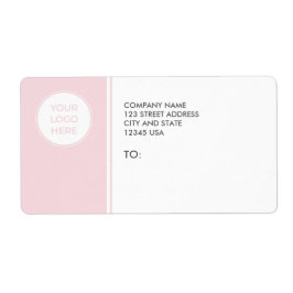 Din Logotyp här Rosa Business Shipping Labels Fraktsedel