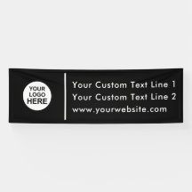 Din Logotyp här - svart eller vit Färg-banderoll