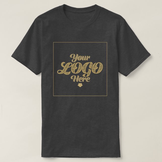 Din Logotyp här - Träkol Heather T-Shirt (Design framsida)