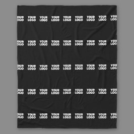 Din Logotyp | Horisontell Rand Mönster Fleecefilt