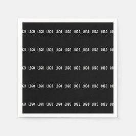 Din Logotyp | Horisontell Rand Mönster Pappersservett