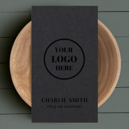 Din Logotyp i Modern Black Professionell Visitkort