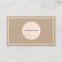 Din Logotyp Kraft White Gräns Anpassningsbar Visitkort