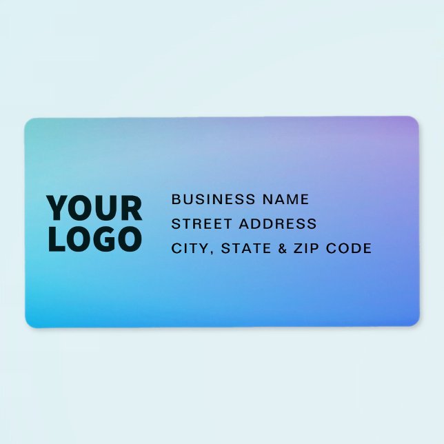 Din Logotyp | Lila Blue Grönt Ombre Fraktsedel (Skapare uppladdad)