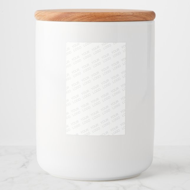 Din logotyp ljustes automatiskt & upprepas mat etikett (Framsida)