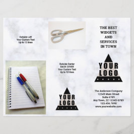 Din Logotyp Marble 5 Photo Promo Tri Fold Brochure