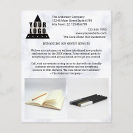 Din Logotyp Marble Snyggt Skapar ditt eget 2-foto Flygblad