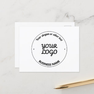 Din Logotyp med Editable Slogan & Business Namn Vykort