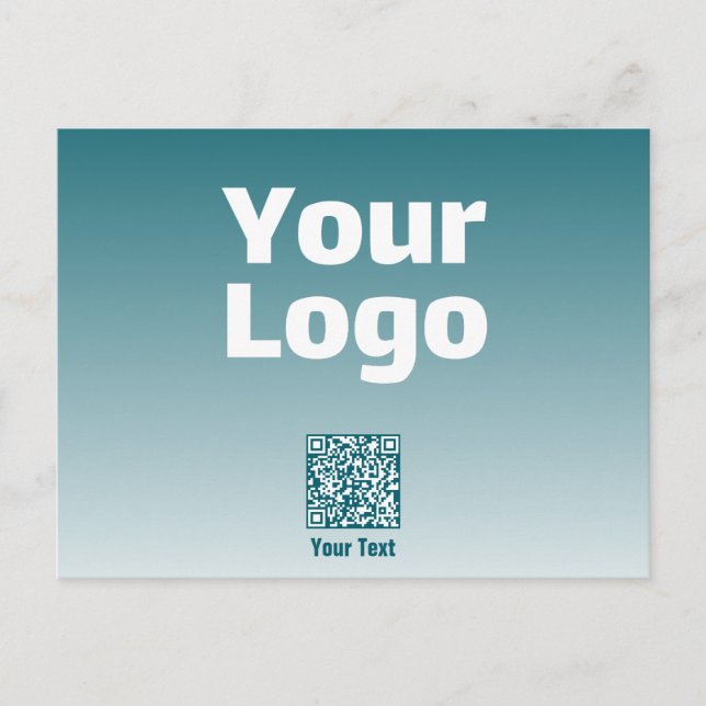Din logotyp med redigerbar QR-kod och gradient Omb Vykort (Framsida)