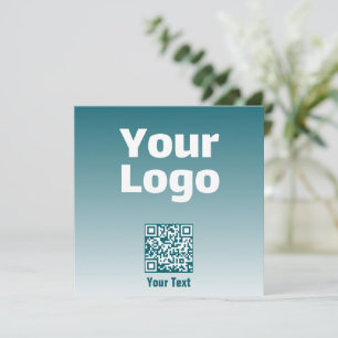Din Logotyp med redigerbar QR-kod och övertoningsn Anteckningskort