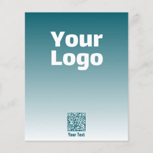 Din Logotyp med redigerbar QR-kod och övertoningsn Flygblad